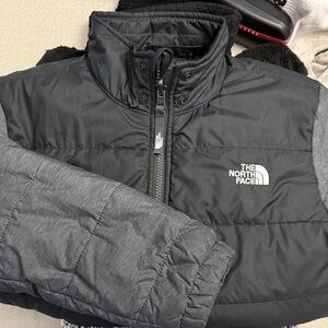The North Face Charcoal and Black reversible Insulated Jacket